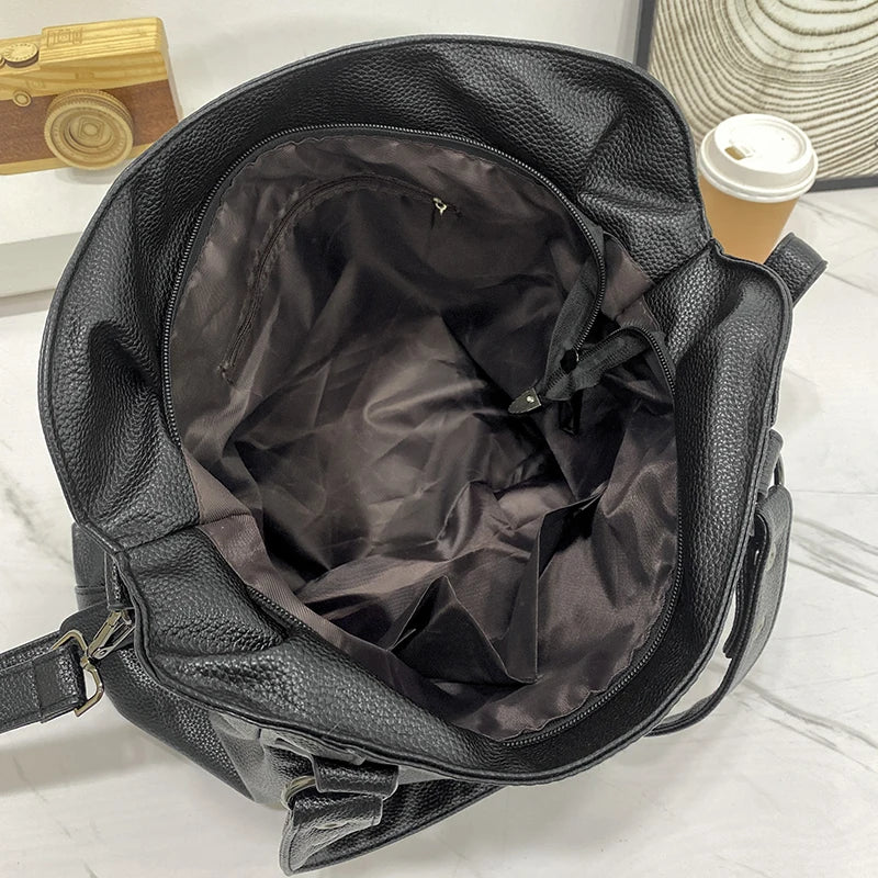 Grand sac cabas en simili cuir – vue 5