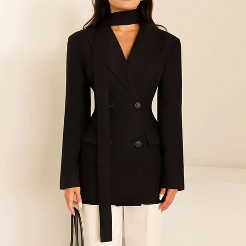 Blazer femme double boutonnage – Élégance High Street