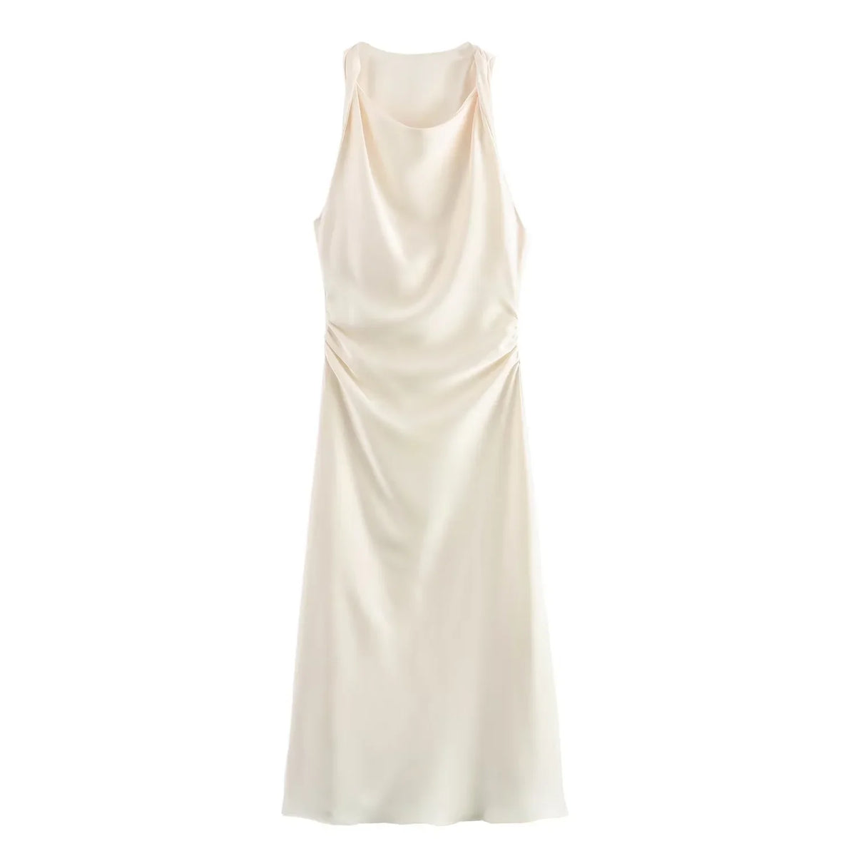 Robe Élégance Bohème – Halter Plissé
