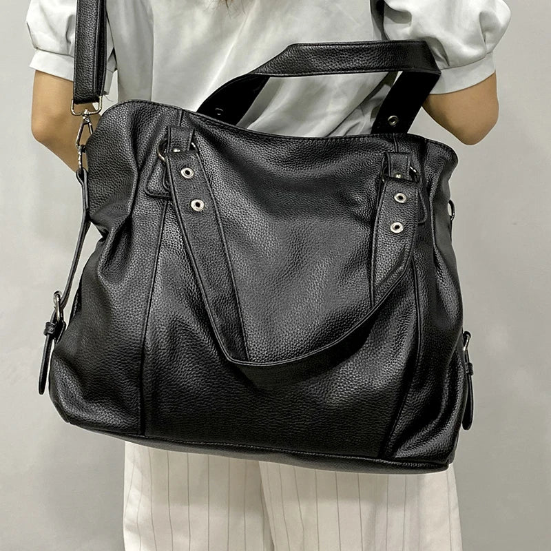 Grand sac cabas en simili cuir – vue 3