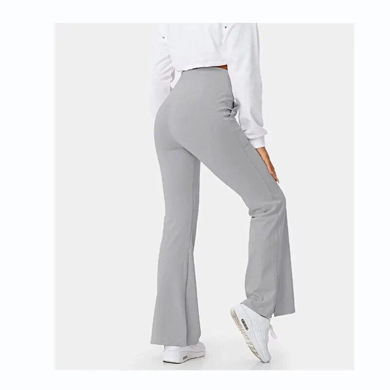 Pantalon style patte d'éléphant coupure V - Eleganceparis 