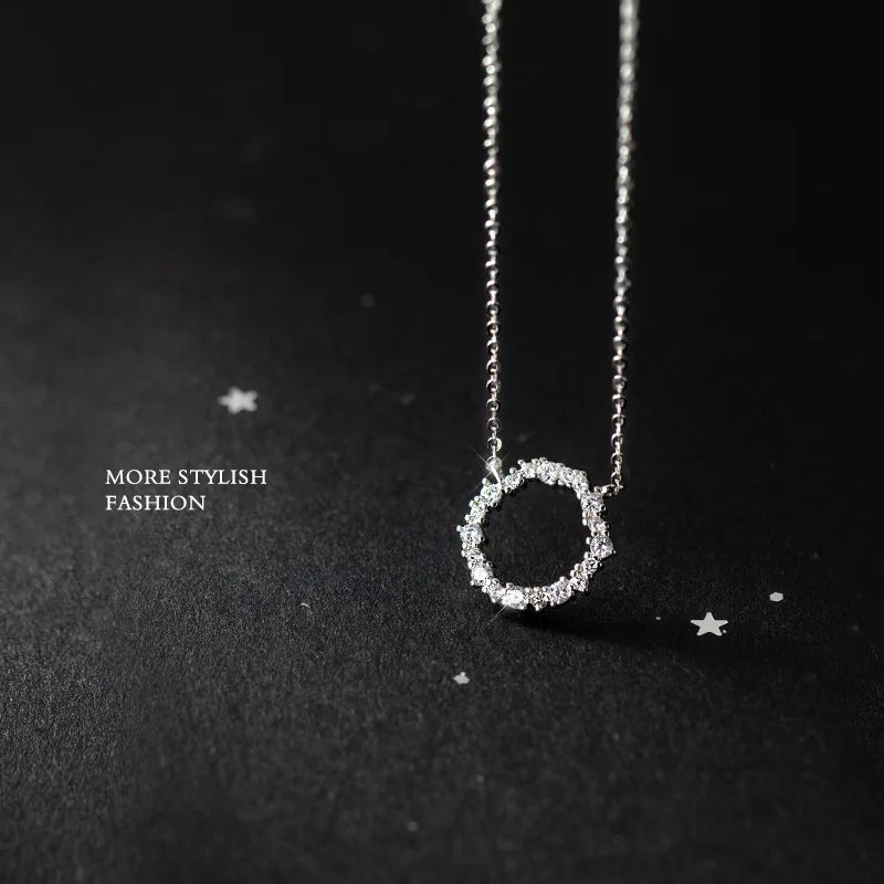 Collier pendentif cercle scintillant – vue 15