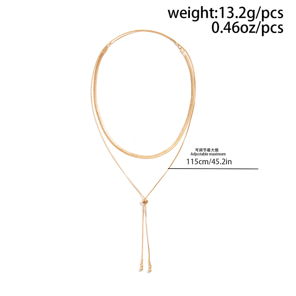 Collier double rang à maille plate – vue 5