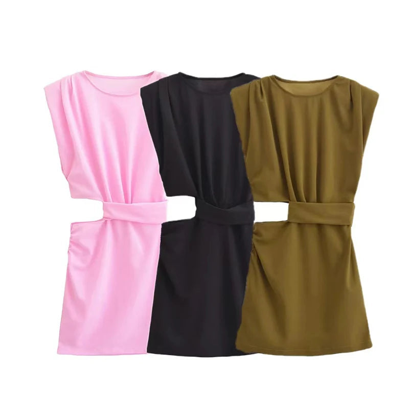 Robe Mini Asymétrique d'Été