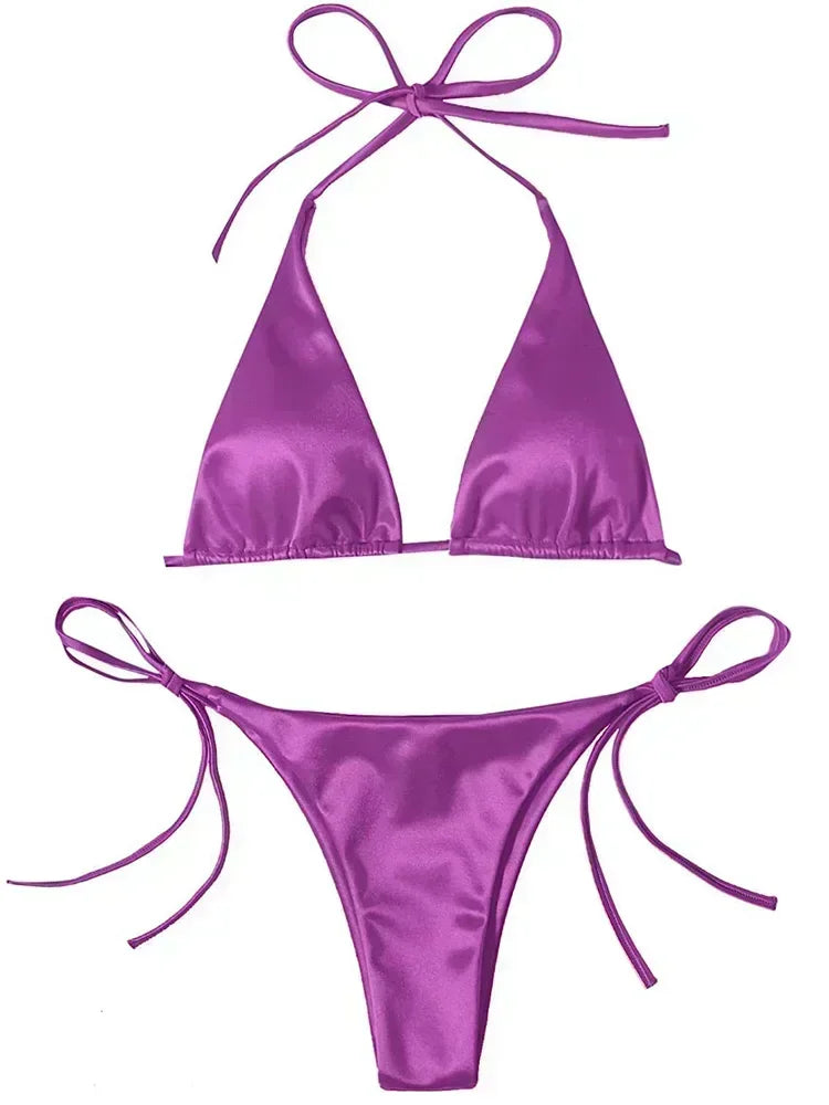 HaloCurve – Bikini à col licou avec anneau décoratif