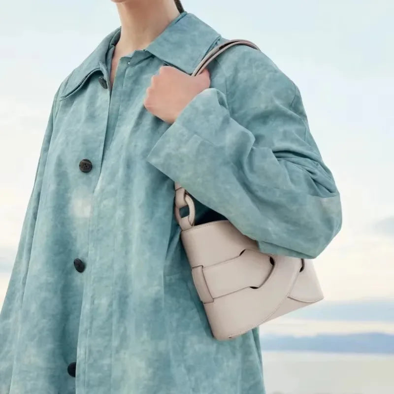 Sac tressé torsadé en simili cuir – vue 5