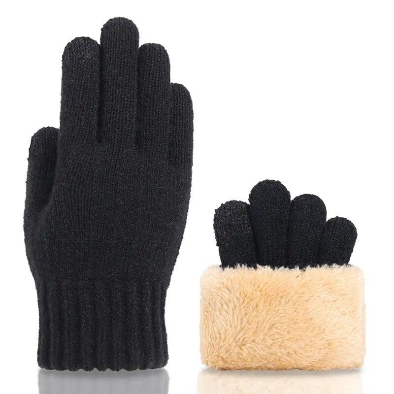 Gants en maille unis