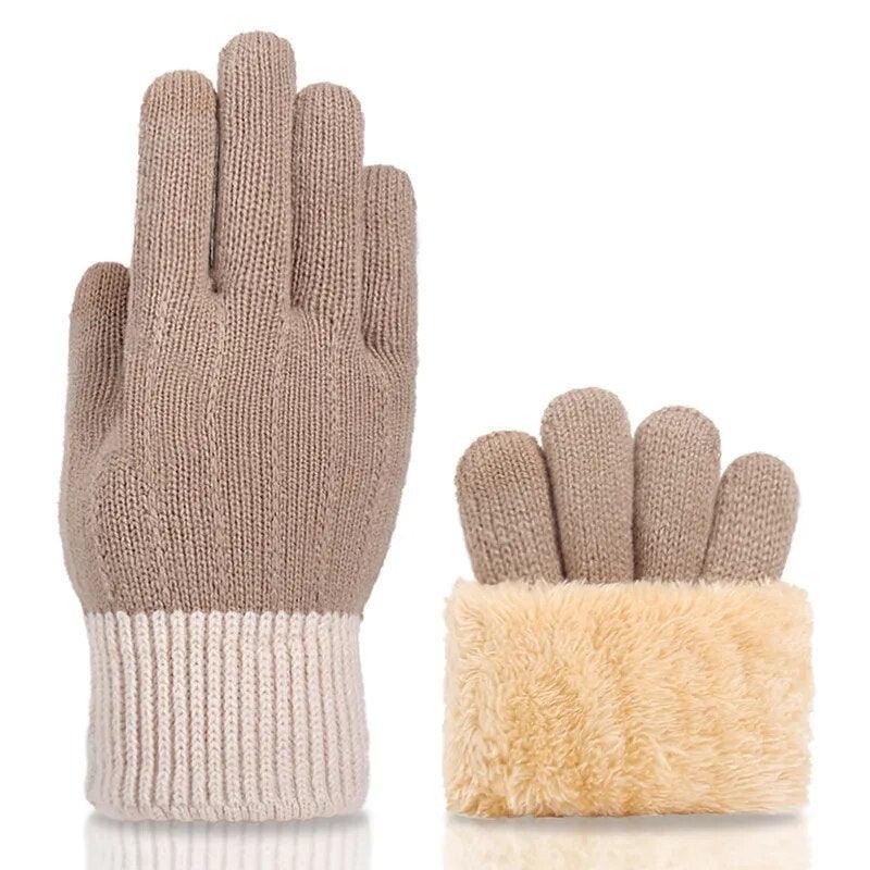 Gants en maille unis