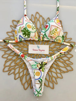JungleLuxe – Bikini imprimé à nouer