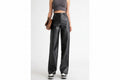 Pantalon large en simili cuir