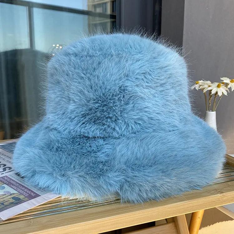 Bob en fausse fourrure – bleu