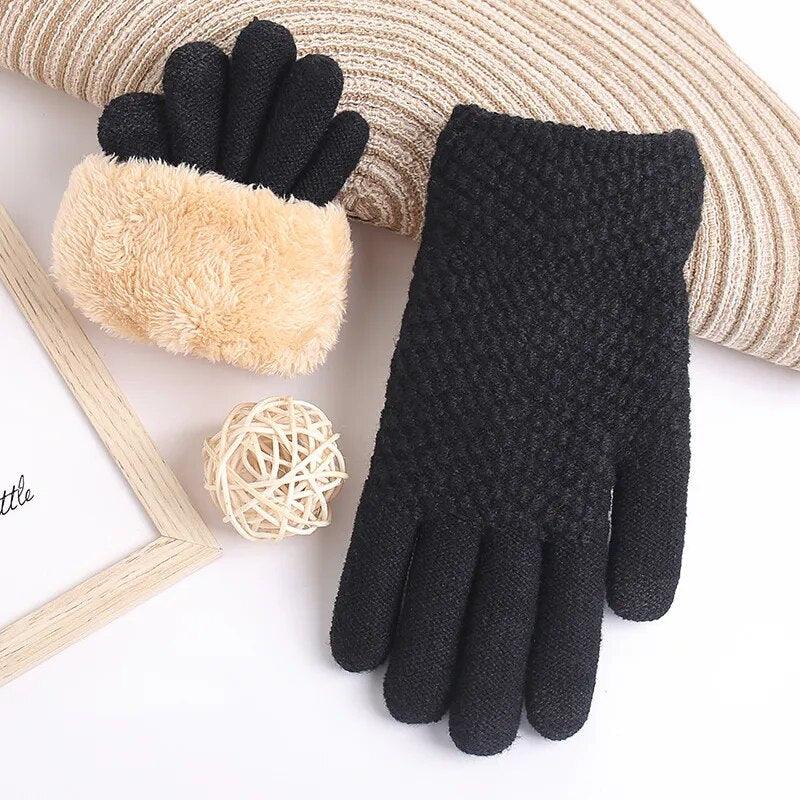 Gants en maille unis