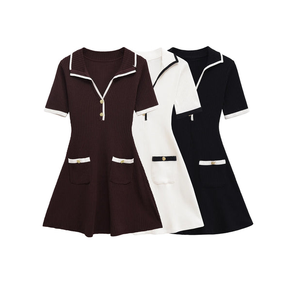 Robe « Summer Bloom » – Mini A-line col V femme