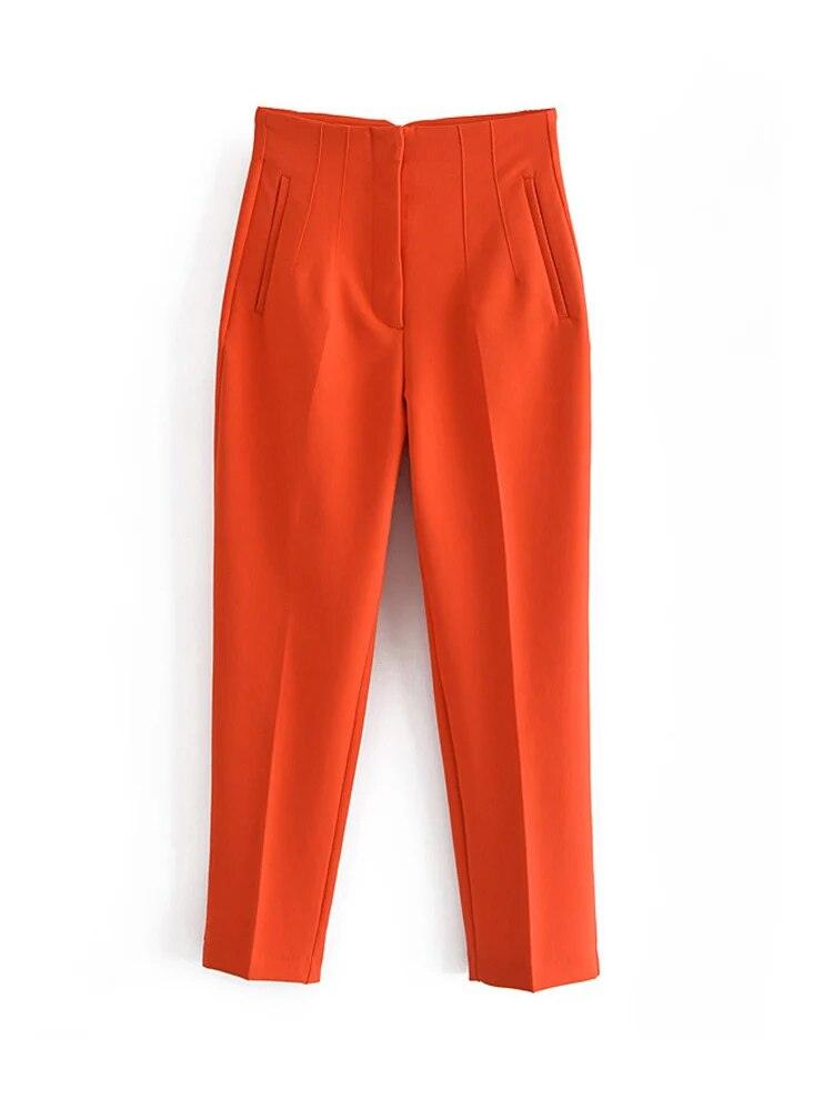 Pantalon chino femme taille haute – vue 3