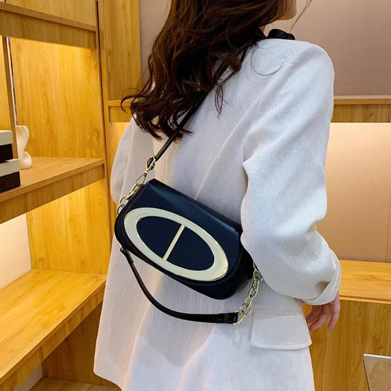 Le Saddle Élégance - Sac à Bandoulière Chic