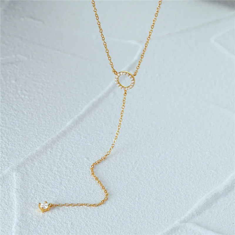 Collier en Y double rang à anneaux – vue 3