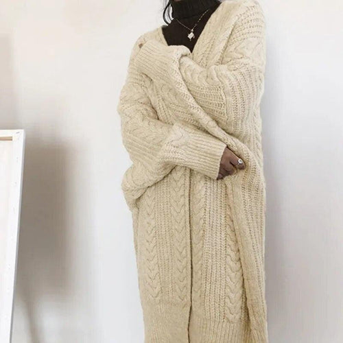 Cardigan long en maille épaisse – vue 2