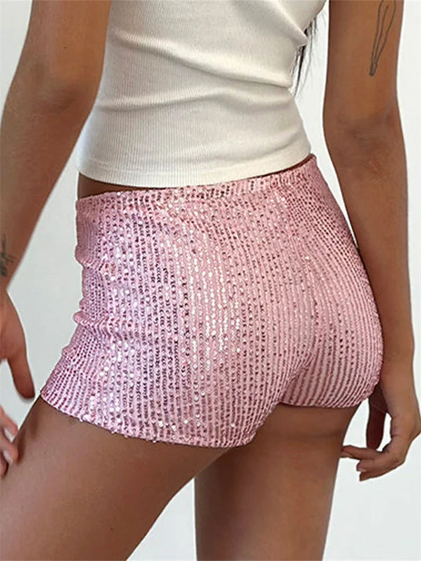 Short femme à paillettes