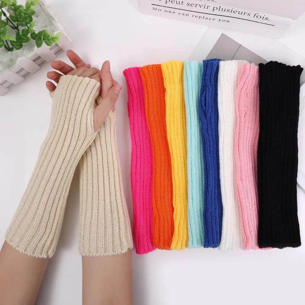 Manchettes longues en tricot – vue 5