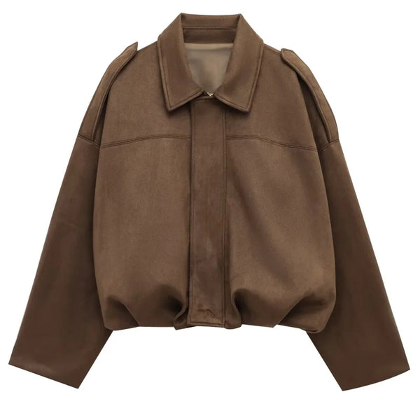 VESTE BOMBER FAUX DAIM EP