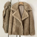 Manteau en fausse fourrure femme
