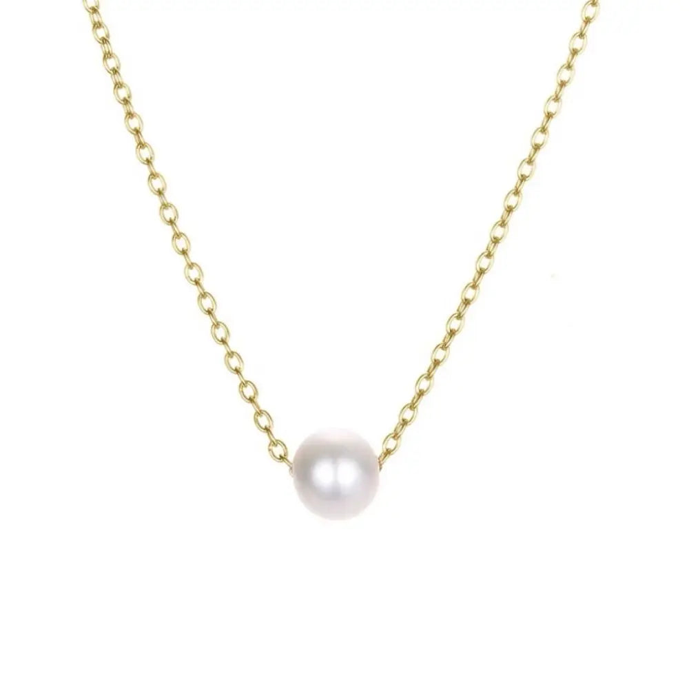 Collier point lumineux zircon – doré