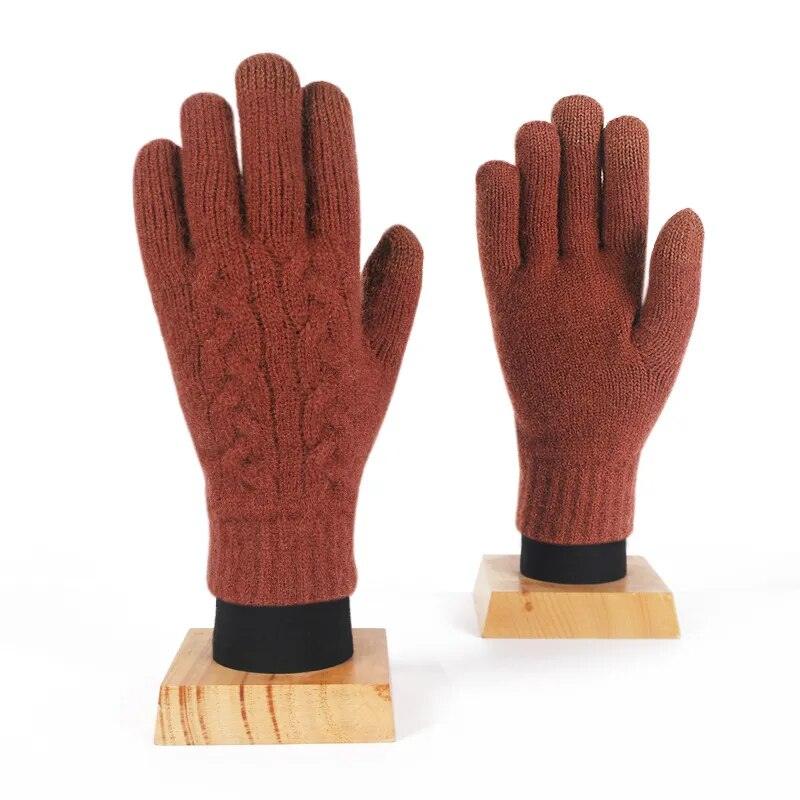 Gants en maille unis