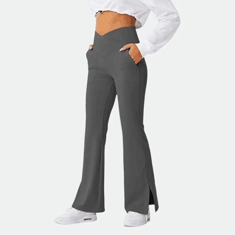 Pantalon patte d'éléphant taille élastique – vue 3