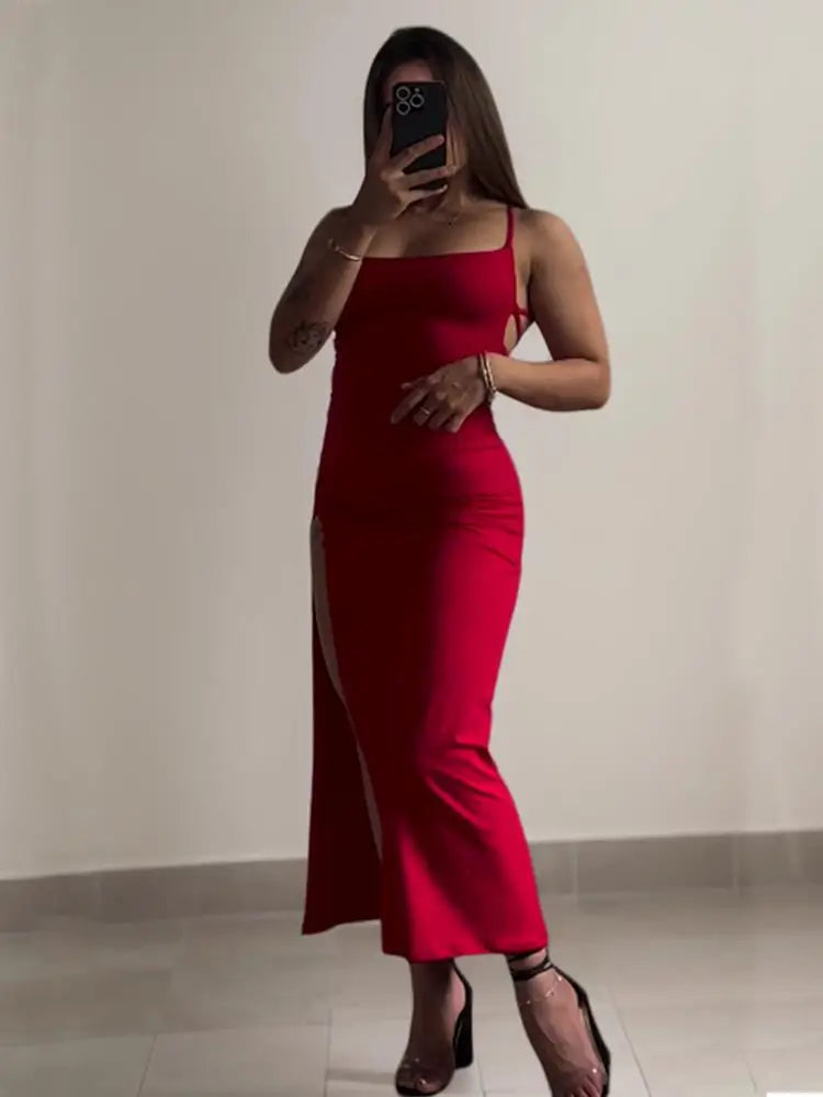 Robe Longue à Encolure Slash - Style Streetwear Femme