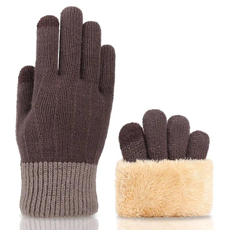 Gants en maille unis