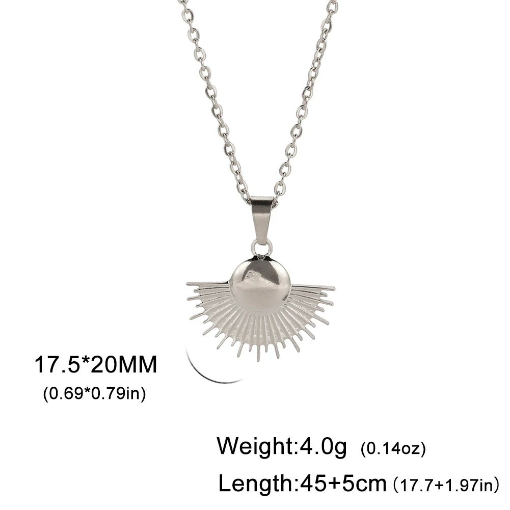 Collier pendentif soleil – vue 10