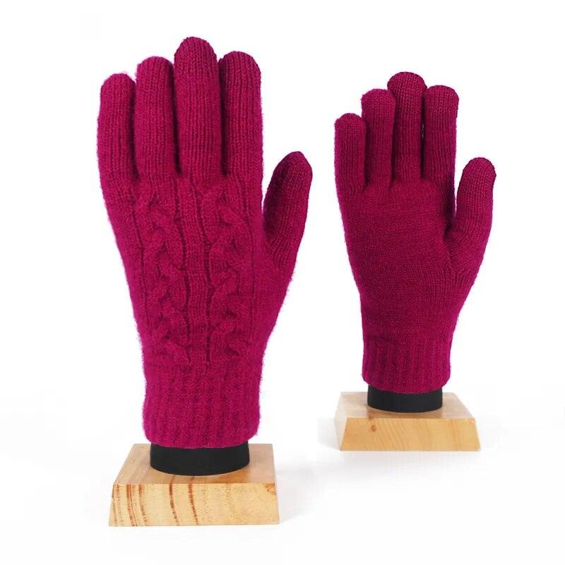 Gants en maille unis