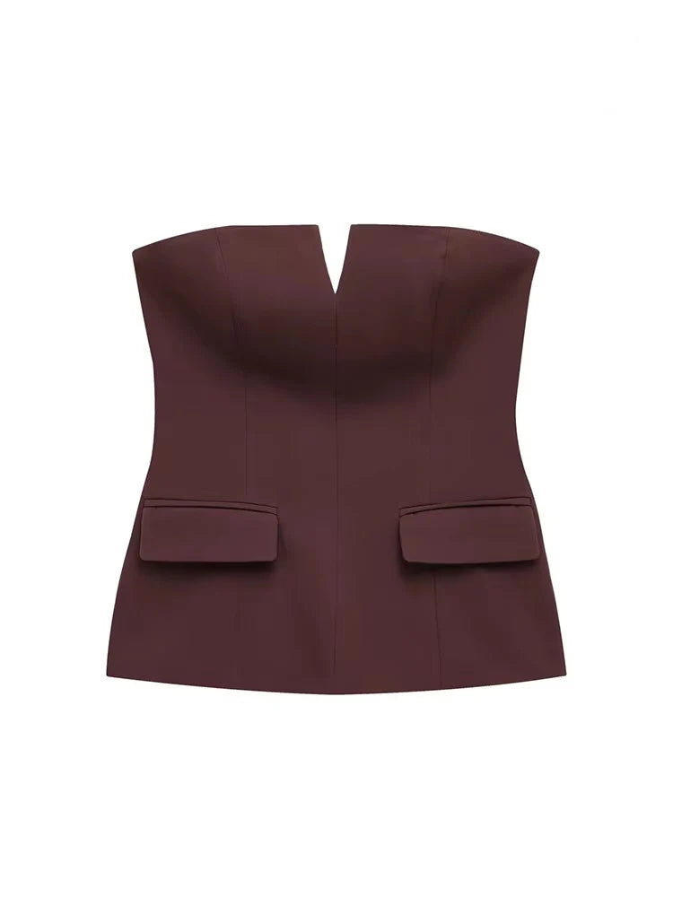 Chic Essential – Top Sans Manches à Poches